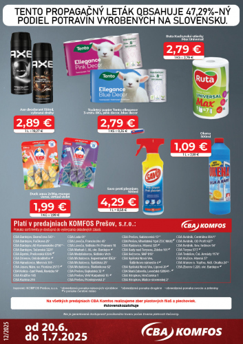 Katalogy / Nový leták CBA Komfos - foto