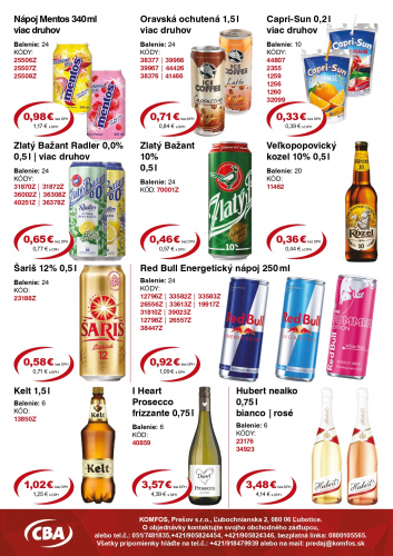 Katalogy / Nový veľkoobchodný leták CBA Komfos - foto