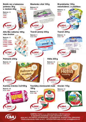 Katalogy / Nový veľkoobchodný leták CBA Komfos - foto