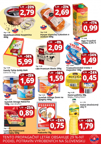 Katalogy / Super ceny v CBA Komfos - foto