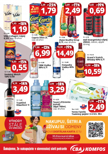 Katalogy / Super ceny v CBA Komfos - foto
