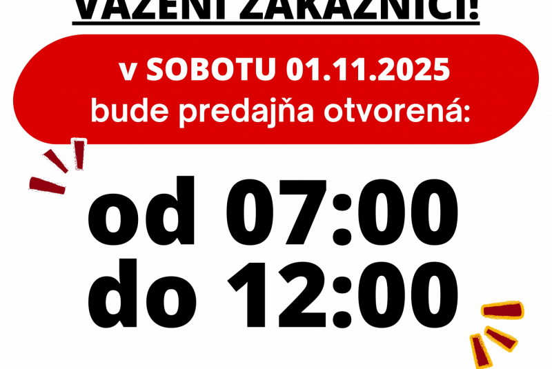 Novinky / Aj počas Sviatku všetkých svätých sme tu pre vás. - foto