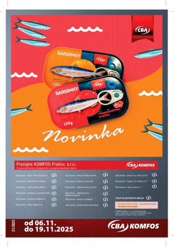 Katalogy / Nový leták CBA Komfos - foto