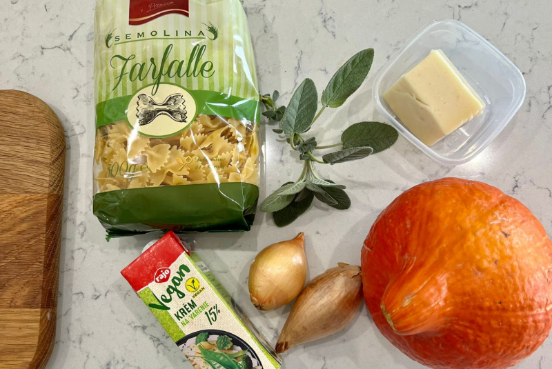 Recepty / Tekvicové farfalle - foto Recepty / Tekvicové farfalle - foto