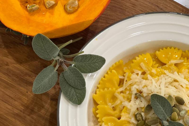 Recepty / Tekvicové farfalle - foto Recepty / Tekvicové farfalle - foto