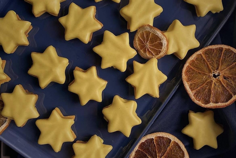 Recepty / Pomarančové linecké s kurkumou - foto Recepty / Pomarančové linecké s kurkumou - foto