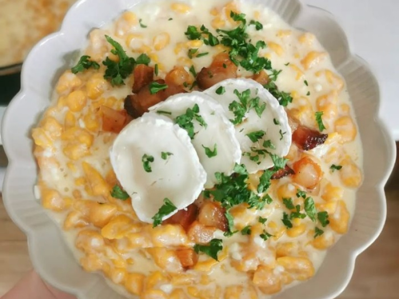 Mrkvové halušky s cottage syrom