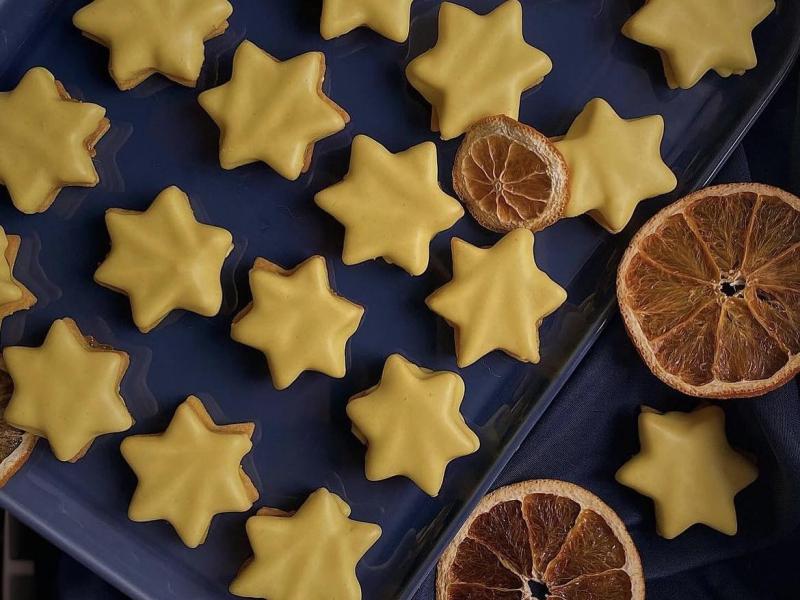 Pomarančové linecké s kurkumou