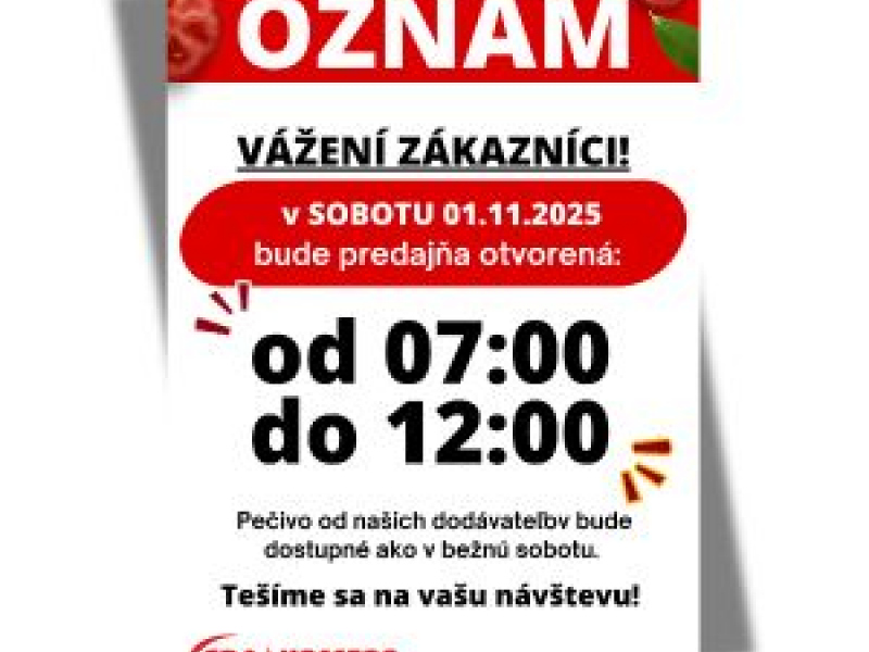 Aj počas Sviatku všetkých svätých sme tu pre vás.