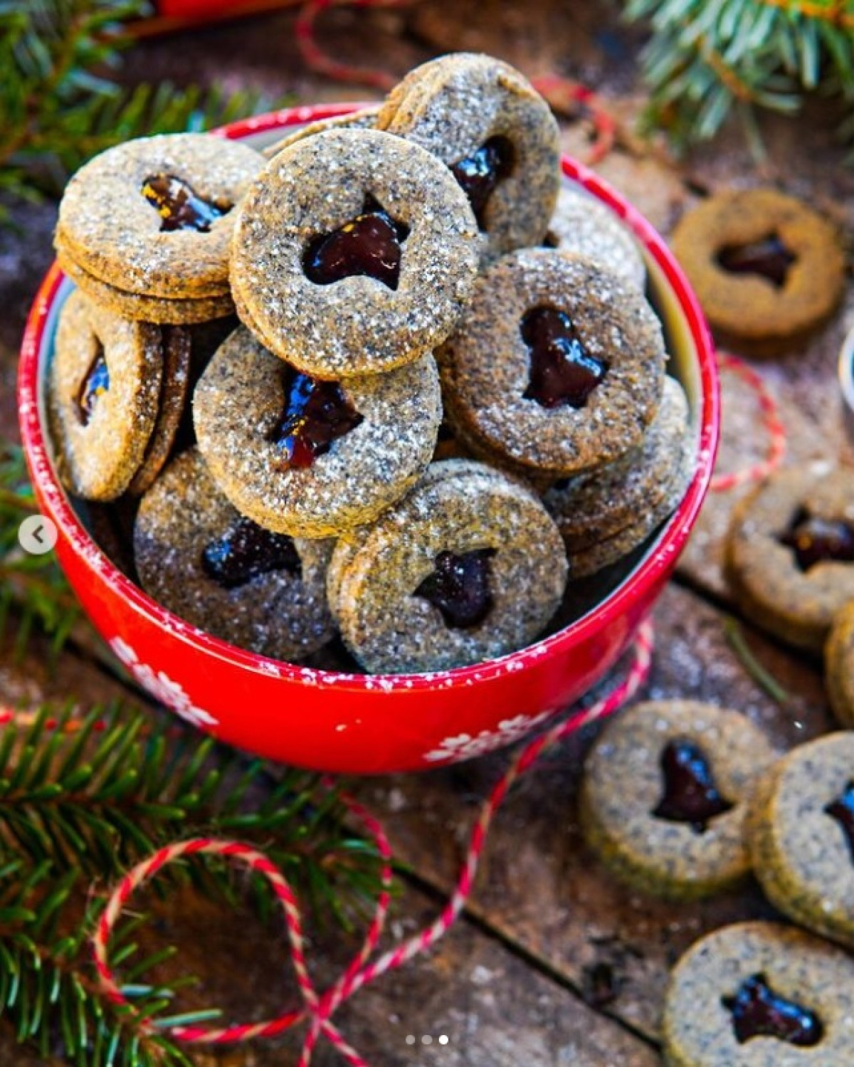 Makové linecké koláčiky