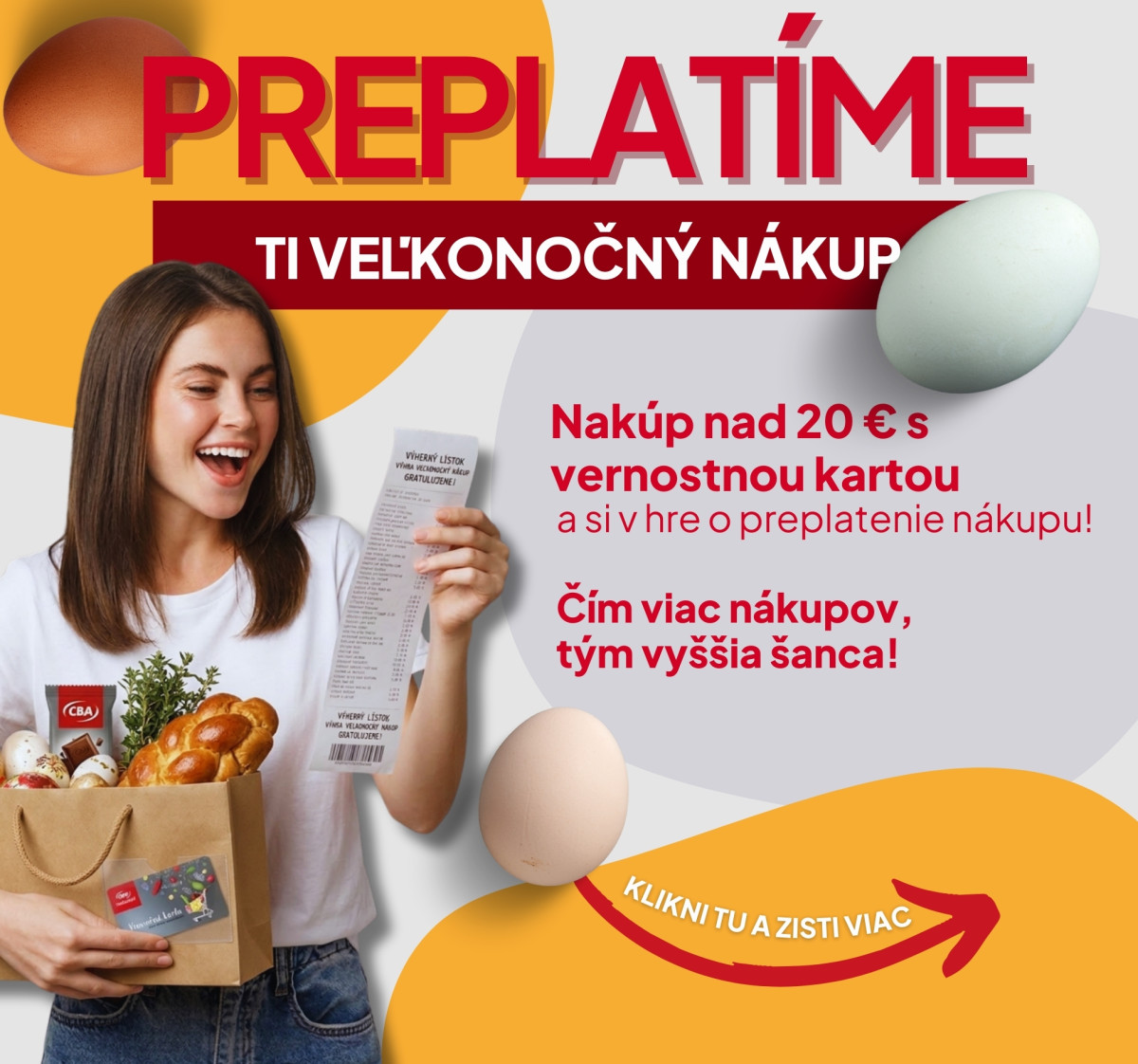 Preplatíme ti tvoj veľkonočný nákup!