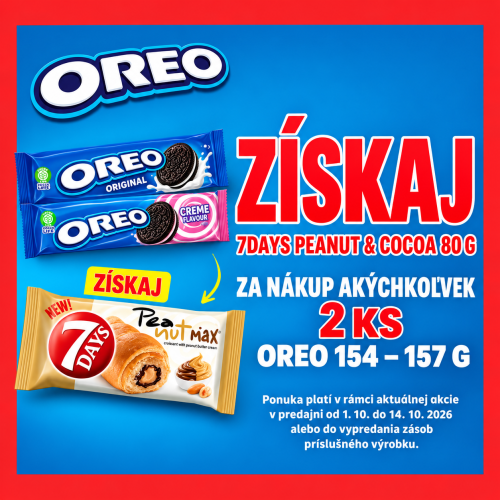 K 2 oream získaš croissant grátis!