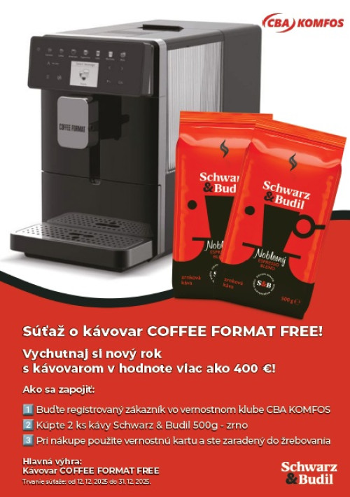 POZNÁME VÝHERCU - výherná listina - súťaž o kávovar COFFEE FORMAT FREE