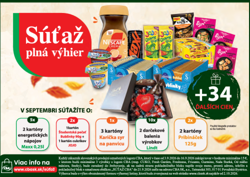 Vyhraj skvelé ceny v septembri