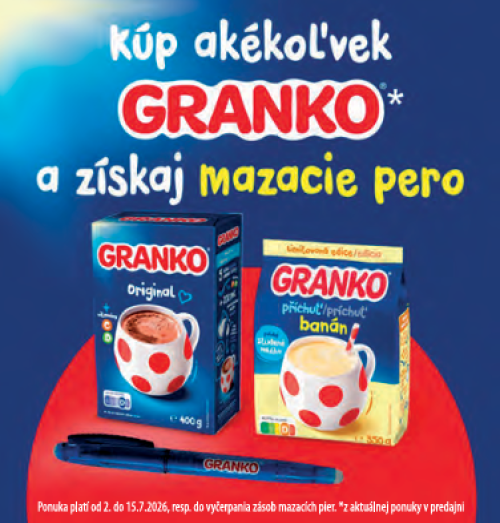 Kúp Granko a získaj mazacie pero