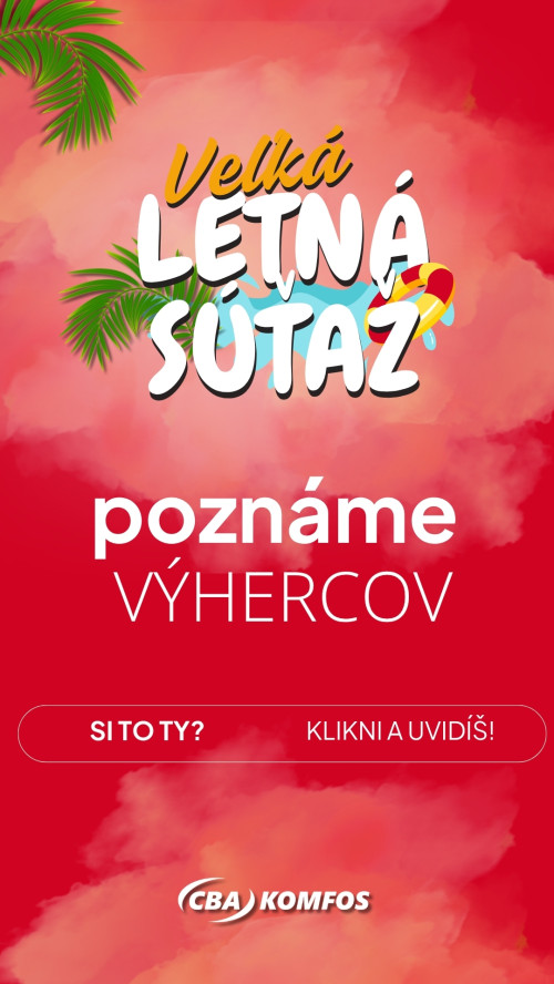 Veľká letná súťaž - má už svojich šťastných výhercov