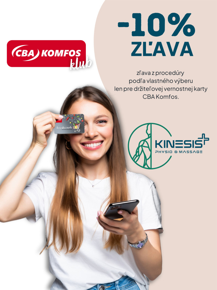 10% zľava na akékoľvek procedúry z ponuky Kinesis Plus